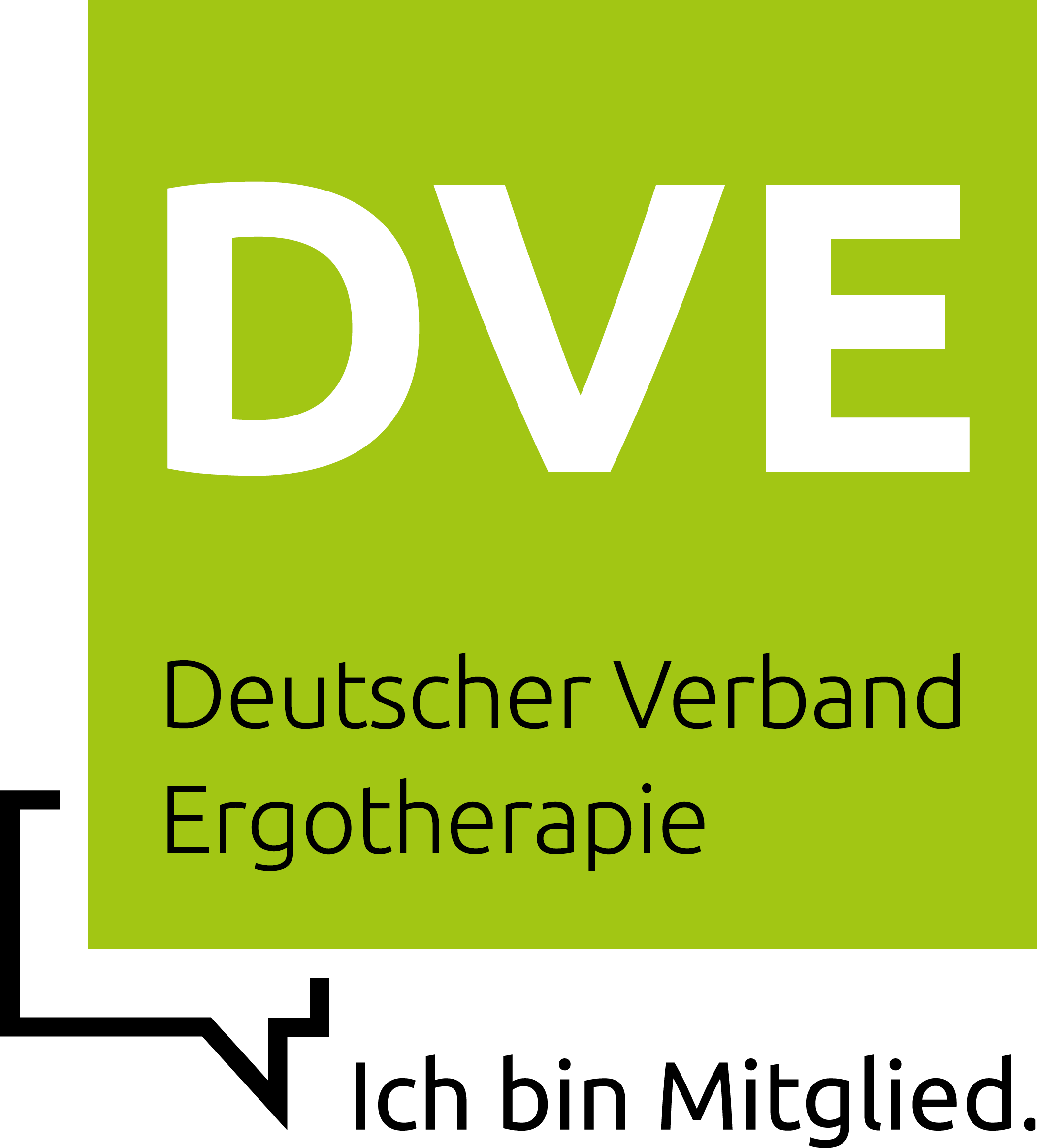 DVE – Deutscher Verband Ergotherapie – Ich bin Mitglied.