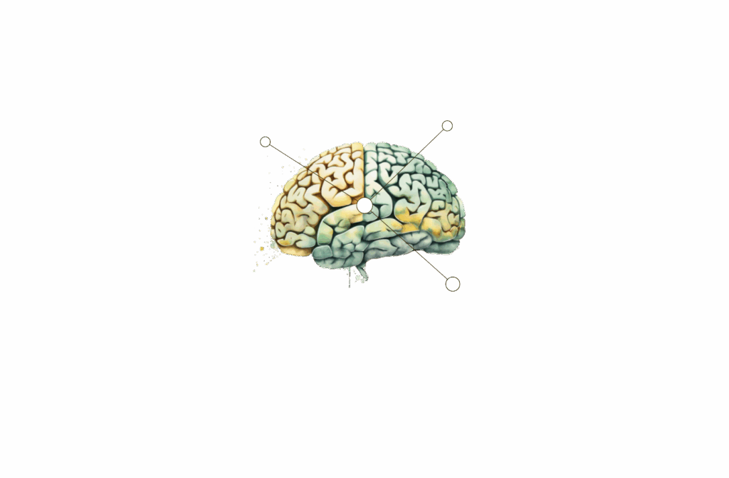 Gehirn – Aquarell-Illustration