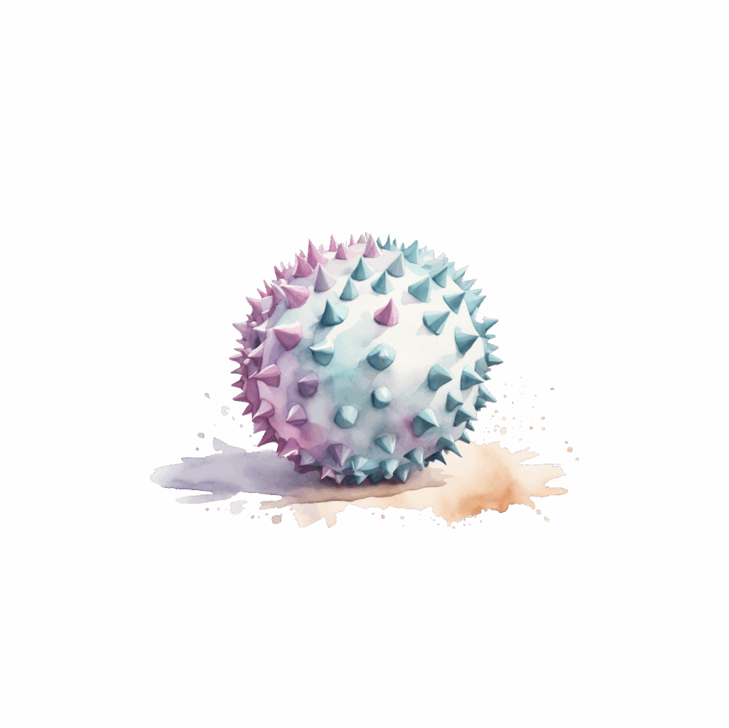 Therapie-Igelball – Aquarell-Illustration